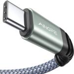 UGREEN Ainope usb c към usb c кабел, Кабел за бързо зареждане найлонова оплетка -100 см