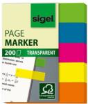 Sigel Jelölőcímke, műanyag, 5x40 lap, 12x50 mm, SIGEL "615", vegyes szín (SIHN615) - officesprint