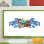  Sticker perete Music Wallpaper