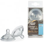 Tommee Tippee Комплект биберони Tommee Tippee - Closer to Nature, 2 капки, 3 м+, 2 броя (TT.0005) - ozone