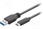 Goobay 71221 USB-A - USB-C (apa - apa) kábel 2m - Fekete (71221)
