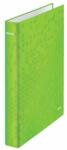 LEITZ Gyűrűs könyv, 2 gyűrű, D alakú, 40 mm, A4 Maxi, karton, LEITZ "Wow", zöld (E42410054) - tutitinta