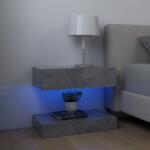 vidaXL Noptieră, gri beton, 60x35 cm, lemn prelucrat (3079687)