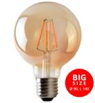 BRILUM LED Izzó LEDSTAR AMBER G95 E27/8W/230V 2200K ZL-FG9508-22 (B3261)