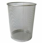Lumarko Coș de gunoi 15l plasă rotundă argintie