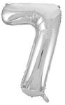  Óriás szám fólia lufi - 7 - Ezüst