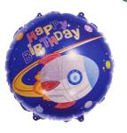  Fólia lufi - Happy Birthday - Űrhajó