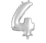  Ezüst színű szám fólia lufi - 4