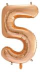  Óriás szám fólia lufi - 5 - Rose Gold