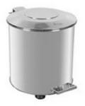 Dayco Metal rozsdamentes ipari szemetes kuka
