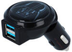 Star Wars VADER autós töltő (2xUSB port), fekete