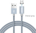 hoco. U40A 1M mágneses alumínium ötvözet microUSB kábel (mágneses töltővég), szürke