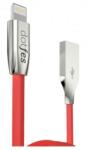Dotfes A04 szövet cink ötvözet lightning kábel, piros