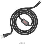 hoco. S4 lightning kábel, 3A, LED állapotjelző, túltöltés elleni védelem, fekete
