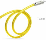 hoco. U9 type-C kábel, cink ötvözet, gumírozott, max. 2.4A, 1m, arany