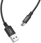 hoco. X14 microUSB kábel, szövet, max. 2.0A, 1m, Fekete
