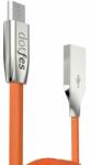 Dotfes A04M cink ötvözet microUSB kábel, narancs