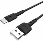 hoco. X30 type-C kábel (LED állapotjelző), 2A, TPE, 1, 2m, fekete