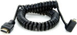 Atomos Right-Angle Micro to Full HDMI Coiled Cable (50-65cm) (ATOMCAB013)