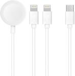  Kábel: C3168 3in1 - (TYPE-C / Lightning, Lightning, Apple Watch) fehér kábel, 2A