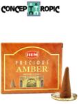HEM Conuri Parfumate HEM Amber - 20 g - Lacrima Soarelui Fosil - Incense Cones - 1 Set