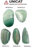 Palm Stone Agata Dungata Colorata Verde - Naturala- 42-58 x 24-36 x 16-22 mm - ( XXL )