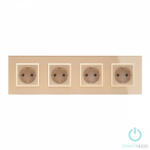 Smarthugo Négyes Sorolt Arany Üvegkeretes Konnektor (sh4555503)