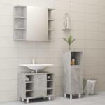 vidaXL Set mobilier baie, 3 piece, gri beton, lemn prelucrat (3056947)