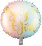 PartyDeco S. r. o Fólia léggömb, Boy or Girl felirattal, 14