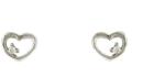 Silver Style Cercei din aur alb în formă de inimă cu zirconiu - silvertime - 776,04 RON