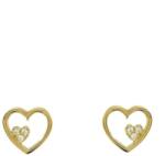 Silver Style Cercei din aur în formă de inimă cu zirconii - silvertime - 737,50 RON