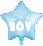PartyDeco Balon din folie stea albastră - It's a boy