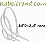 Kábel-Trend Kábelkötegelő, Gyorskötöző (150x2.5 mm , Natúr )