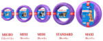 PULLER Micro fitnessz/ügyességfejlesztő karikák kutyáknak (2 db karika / szett; Átmérő: 12.5 cm; Vastagság: 1.5 cm)