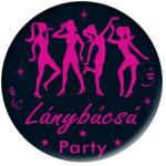  Fekete-Rózsaszín Lánybúcsú Party Kitűző (mk30908)