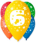 Godan Színes számos lufi 5 darabos - 6 (GS110/6) - jatekbolt