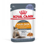 Royal Canin Kiegészítés a száraztáphoz: 12x85g Royal Canin Hair & Skin aszpikban nedvestáp