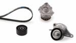 GATES Pompa apa + Set curea transmisie cu caneluri GATES Micro-V® KP17PK1973 (KP17PK1973)