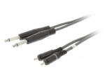 Nedis 2x 6, 3 mm jack - 2x RCA kábel - 3 m (COTH23320GY30) (COTH23320GY30)