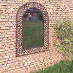 vidaXL Oglindă de perete de grădină, negru, 50 x 80 cm, arcuită (275607) - izocor