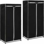vidaXL Șifoniere, 2 buc. , negru, 75 x 50 x 160 cm (282441) Garderoba