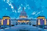  Festés számok szerint - Washington DC - Capitolium Méret: 40x60cm, Keretezés: Keret nélkül (csak a vászon)