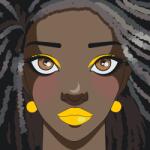  Festés számok szerint - Afroamerikai nő Méret: 50x50cm, Keretezés: Keret nélkül (csak a vászon)