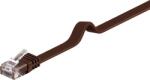 Goobay Cablu de retea RJ45 UTP cat 6 20m cupru Flat Maro inchis, Goobay G95895 (G95895)