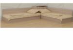 Ekomebel Paturi de colț Como cu lada de depozitare 82x190 cm Strejar Sonoma