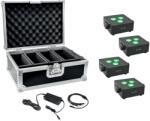  EUROLITE Set 4x AKKU IP Flat Light 3 bk + Charger + Case (20000858) - showtechpro