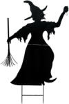 Europalms Silhouette Metal Witch with Broom, 150cm (83505100)