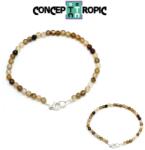  Bratara Agata Sardonix Diametru 58 mm - Zodia Fecioara - Rotund Fatetat - 4x4 mm - 1 Buc