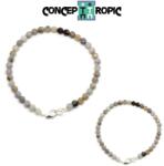  Bratara Agata Frunza Bambus Diametru 58 mm - Zodia Gemeni - Rotunda Fatetata - 4x4 mm - 1 Buc