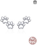 GALAS Cercei din argint 925 Cat Pet Footprint (SCE718)